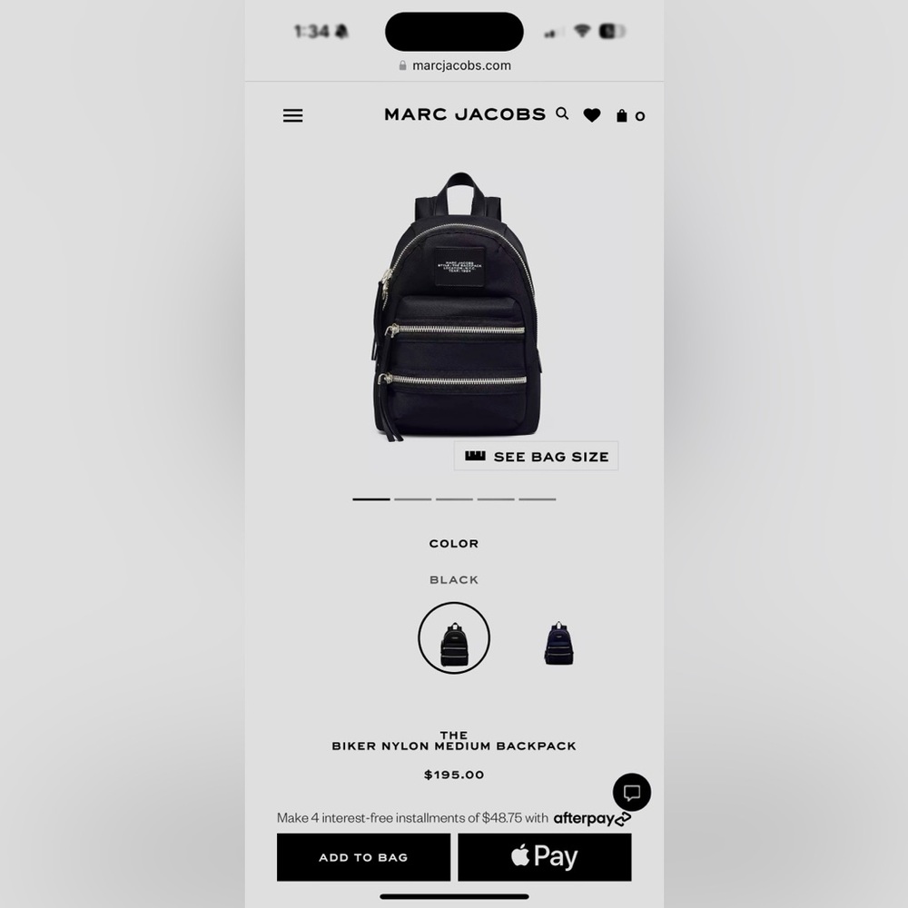 Marc Jacob’s backpack